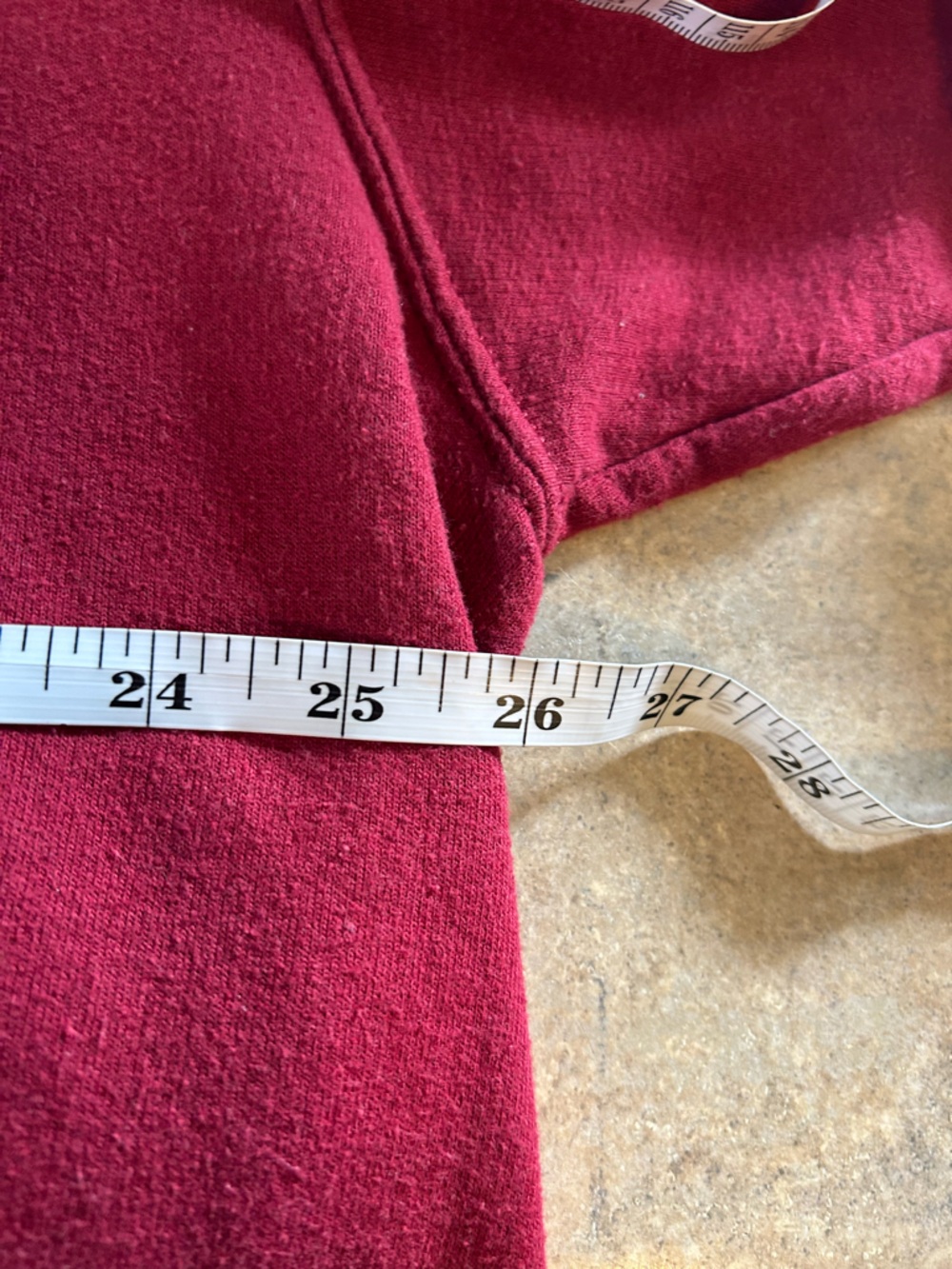 Red oversized fleece pullover sweatshirt - Picture 8 of 10